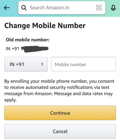 Amazon Me Mobile Number Kaise Change Kare